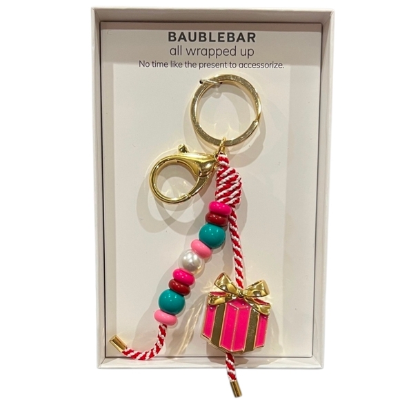 BaubleBar Accessories - 💓▪️BaubleBar ▪️Holiday Keychain Bag Charm" No Time Like The Present "